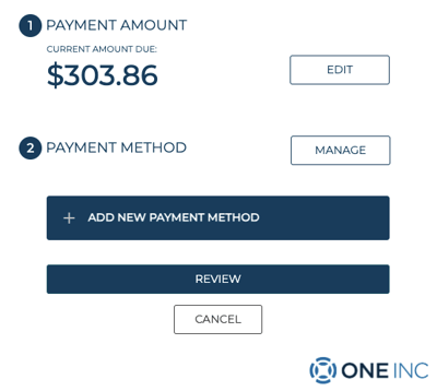 one inc payment modal